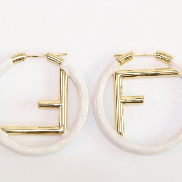 White Alphabet F Hoops