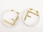 White Alphabet F Hoops