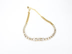 Alphabet D diamond studded chain