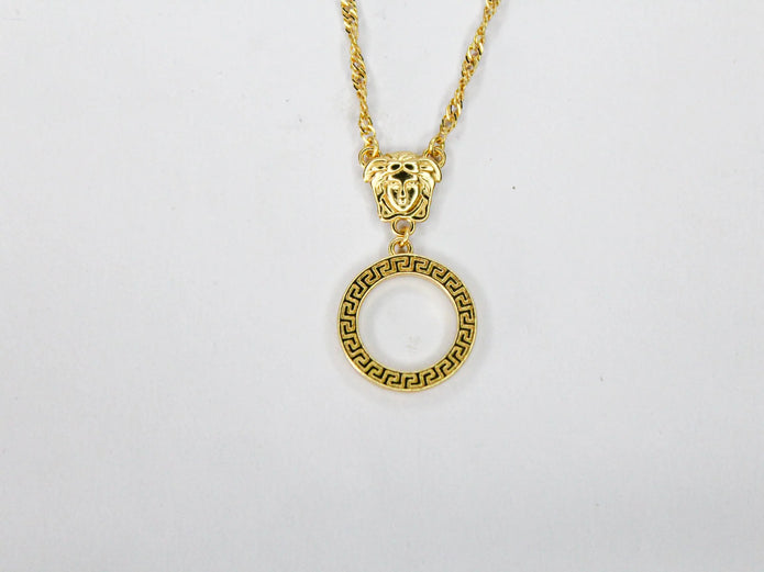 Medusa double Chain with tie knot pattern