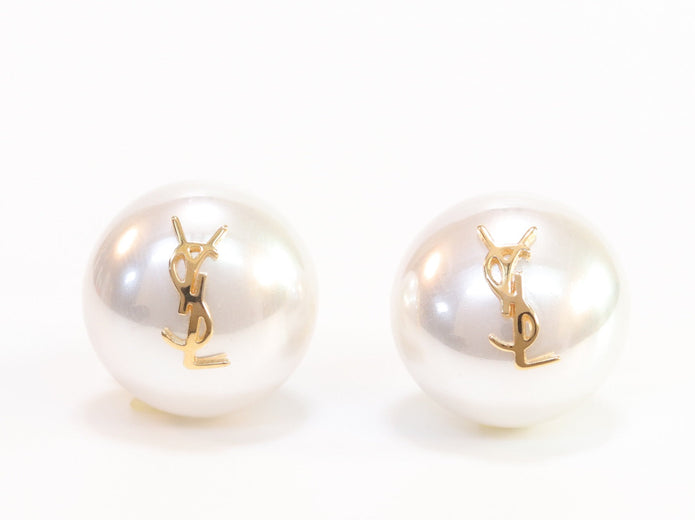 Alphabet YSL white studs