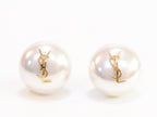 Alphabet YSL white studs