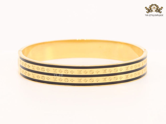 Black & gold stripes bracelet