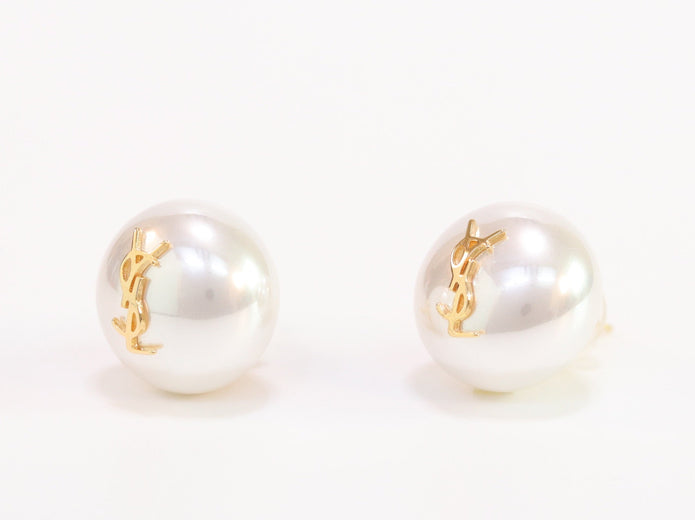 Alphabet YSL white studs