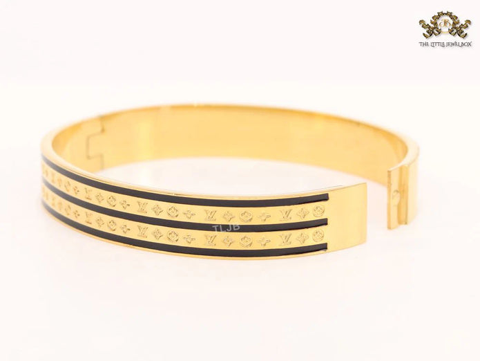 Black & gold stripes bracelet