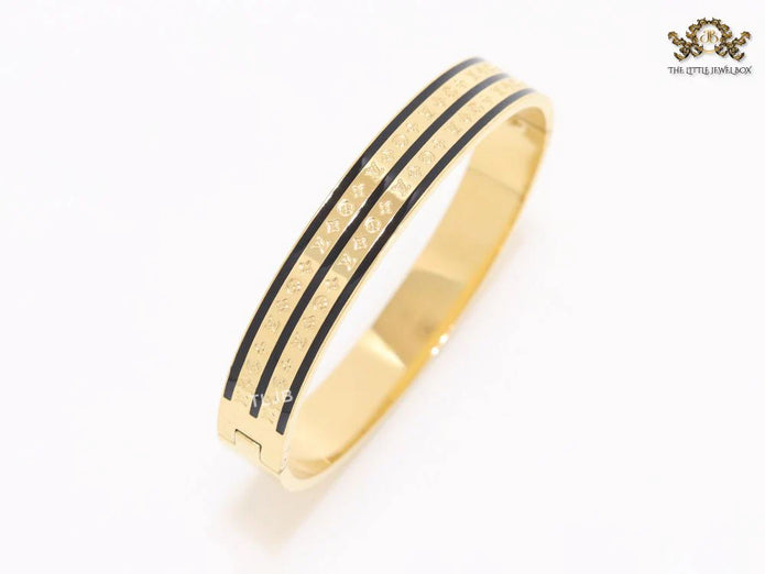 Black & gold stripes bracelet