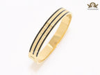 Black & gold stripes bracelet