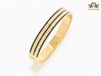 Black & gold stripes bracelet