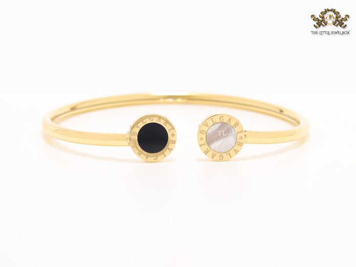 Black & white openable bracelet
