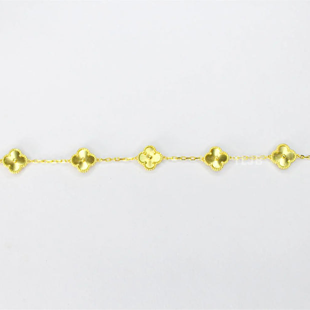 Alphabet VC Clover bracelet in gold