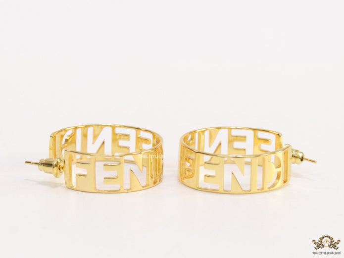 Open golden alphabet cutwork hoops