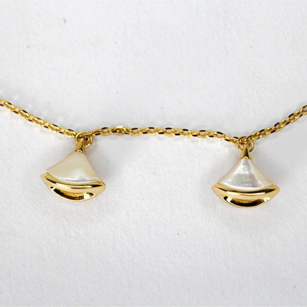Alphabet Bvl minimal celestial charms bracelet MOP white