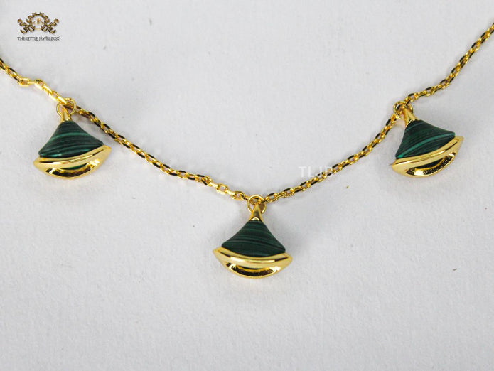 Alphabet Bvl minimal celestial charms bracelet green malachite