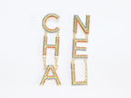 Double C long multicolored dangles