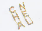 Double C long multicolored dangles