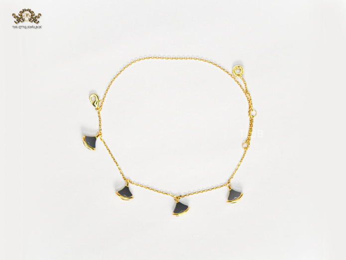 Alphabet Bvl celestial charms bracelet black