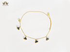 Alphabet Bvl celestial charms bracelet black