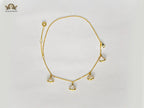 Alphabet Bvl minimal celestial charms bracelet MOP white
