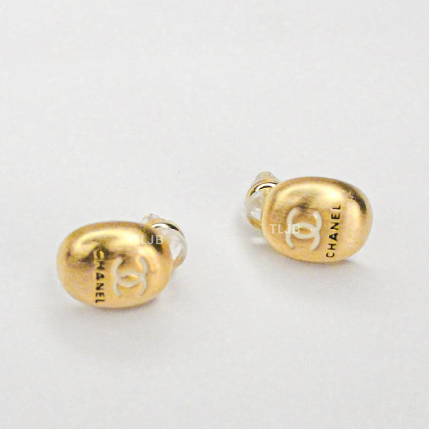 Alphabet C gold toned studs