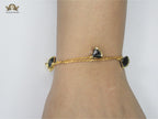 Alphabet Bvl celestial charms bracelet black