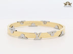 Alphabet L- platinum and gold bracelet