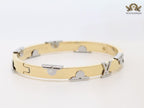 Alphabet L- platinum and gold bracelet