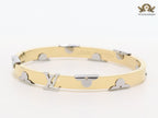 Alphabet L- platinum and gold bracelet