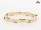 Alphabet L- platinum and gold bracelet