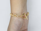 Alphabet H with CZ Gold bracelet