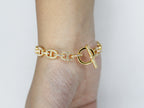 Alphabet H with CZ Gold bracelet