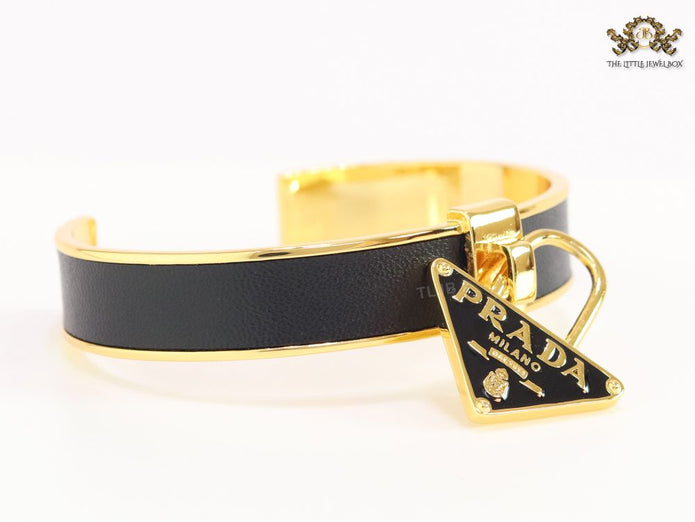 Black alphabet charm bracelet