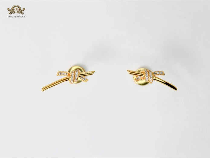 T &co knot earrings (Gold)