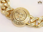 Medusa gold link chain bracelet