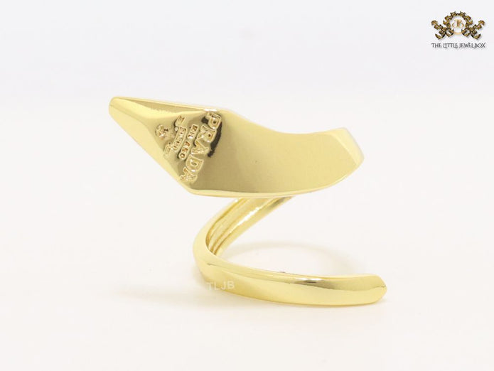 Matt gold plated snake ring