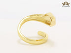 Matt gold plated snake ring