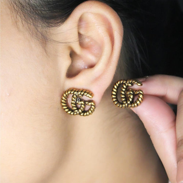 Antique double G studs Medium
