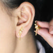 T &co knot earrings (Gold)