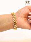 Medusa gold link chain bracelet