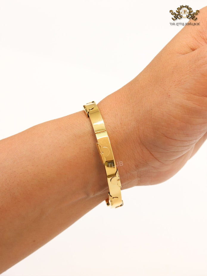 Alphabet L- gold bracelet