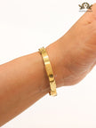 Alphabet L- gold bracelet
