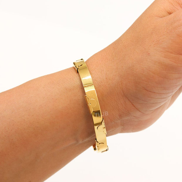 Alphabet L- gold bracelet