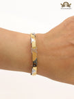 Alphabet L- platinum and gold bracelet