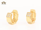 Cz and gold small hoops