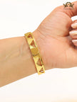 Gold triangle cut bracelet