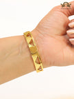 Gold triangle cut bracelet