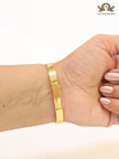 White & gold sleek screw bracelet
