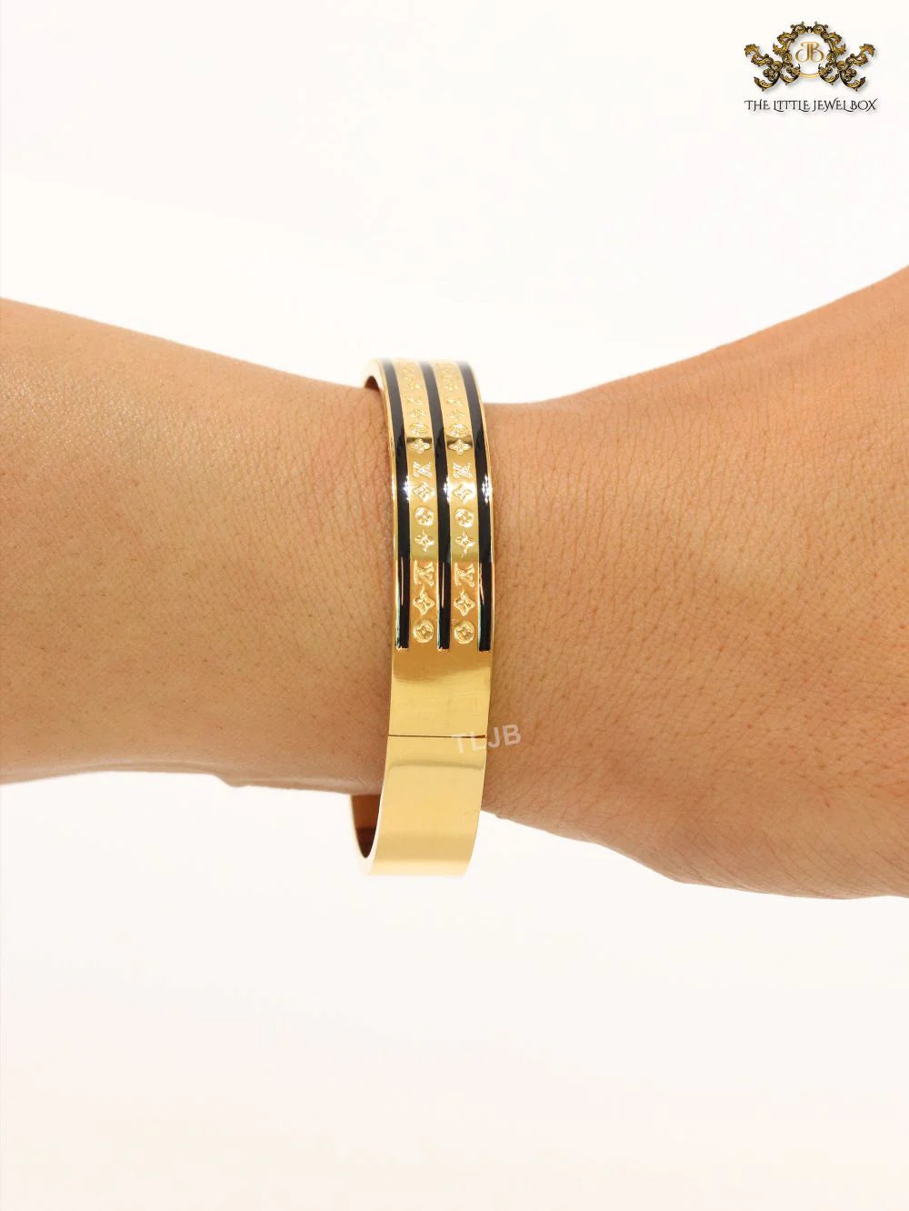 Black & gold stripes bracelet