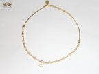 Alphabet CD Pearl Studded Chain in Gold