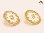 Medusa gold and white studs