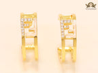 Double F Cz and gold studs